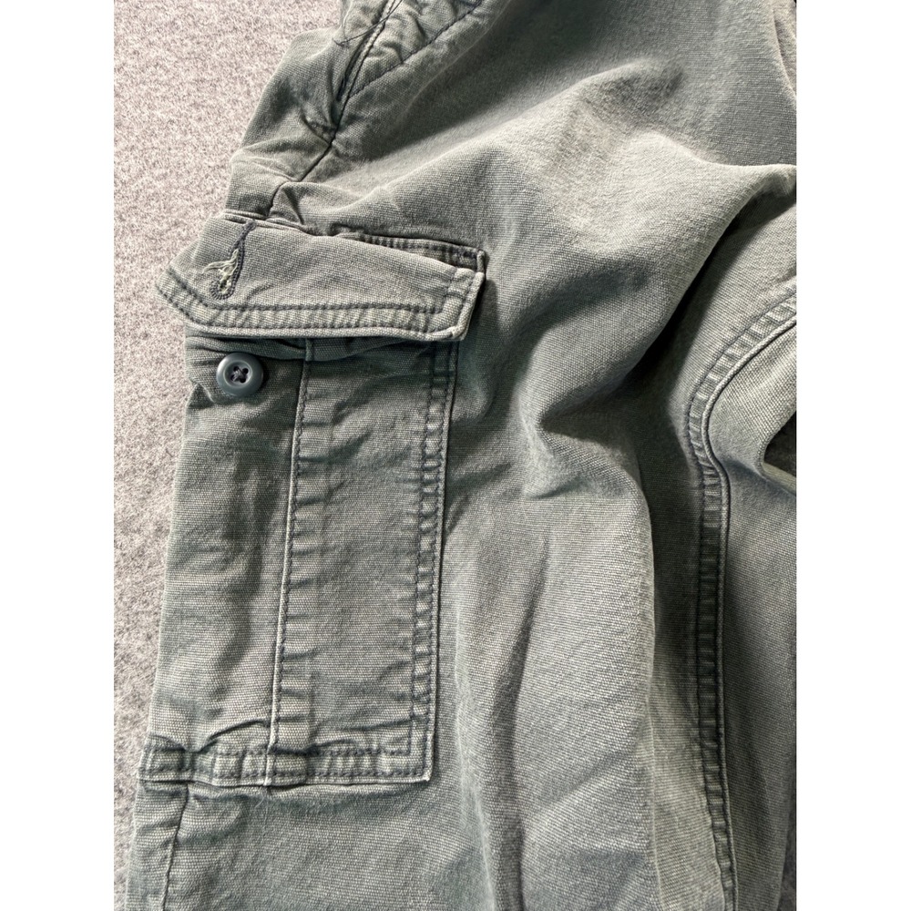 American Eagle Cargo Pants Womens 2 Blue Gray Stretch Wide Leg Utility - Picture 12 of 16